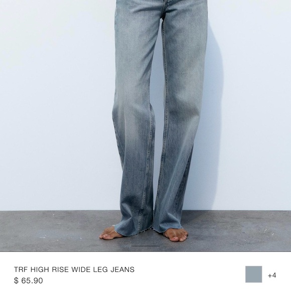 Zara High Rise Wide Leg Jeans - Picture 9 of 9
